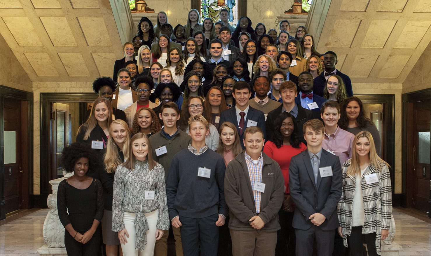 MS State Superintendent Student Advisory Council (80 students on staircase at State Capitol)