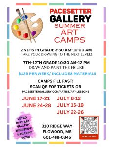 Pacesetter Gallery Summer Art Camps 2024